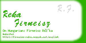 reka firneisz business card